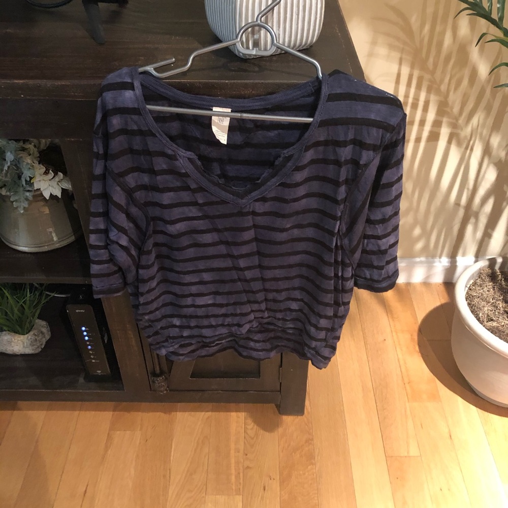 Free people quarter inch sleeve shirt